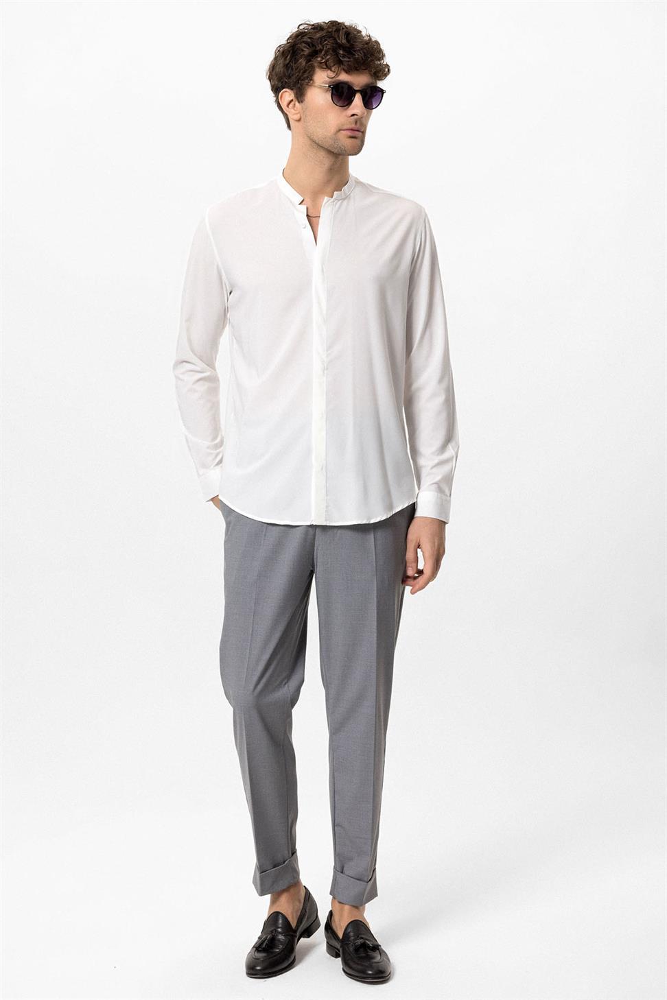 قميص رجالي بأكمام طويلة