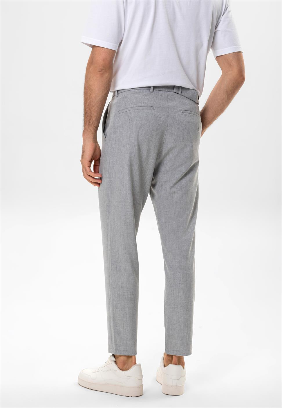 بنطلون رجالي بحزام عالي الخصر