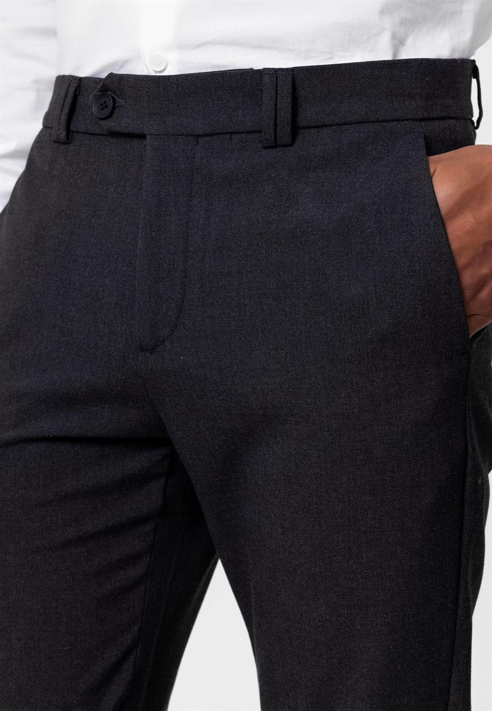 Antioch Füme Erkek Slim Fit Kumaş Pantolon