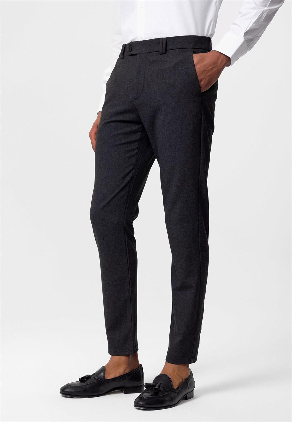 Antioch Füme Erkek Slim Fit Kumaş Pantolon