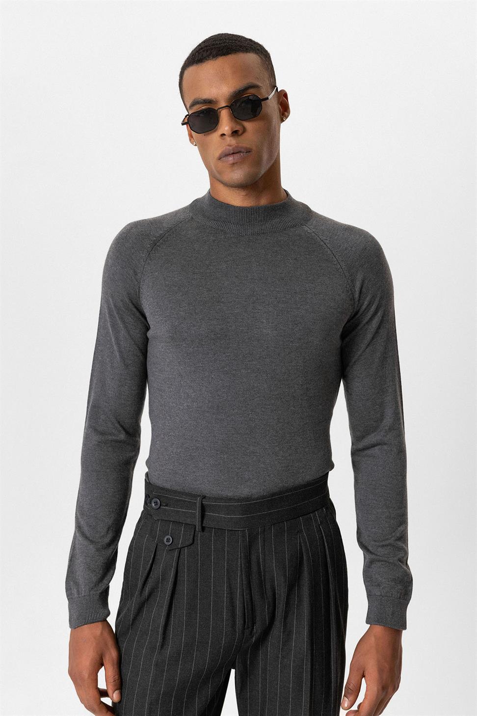 Antioch Füme Yarım Boğazlı Erkek Triko