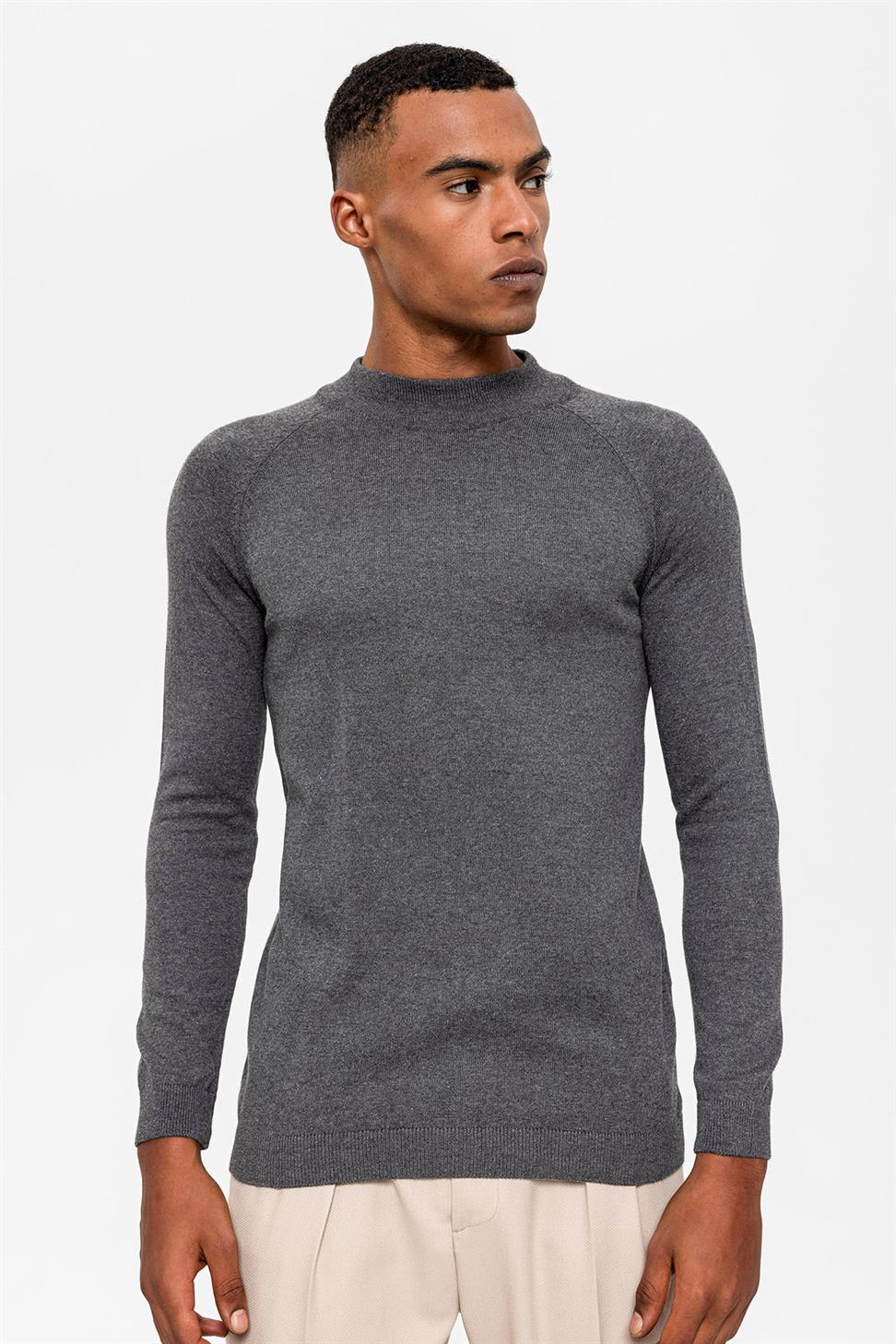 Antioch Füme Yarım Boğazlı Erkek Triko