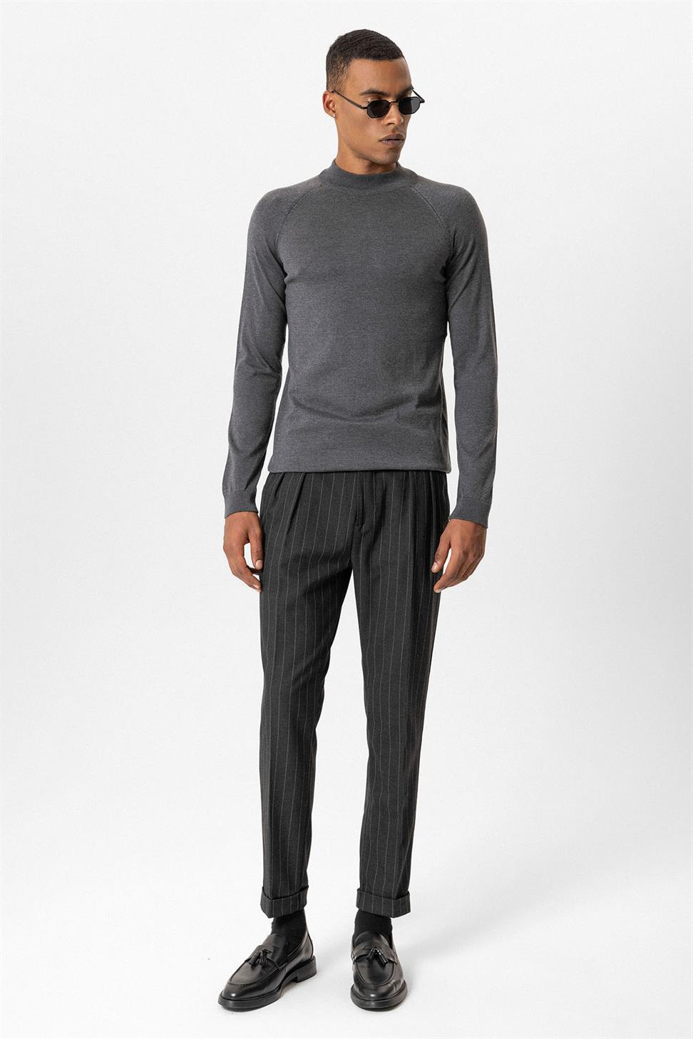 Antioch Füme Yarım Boğazlı Erkek Triko