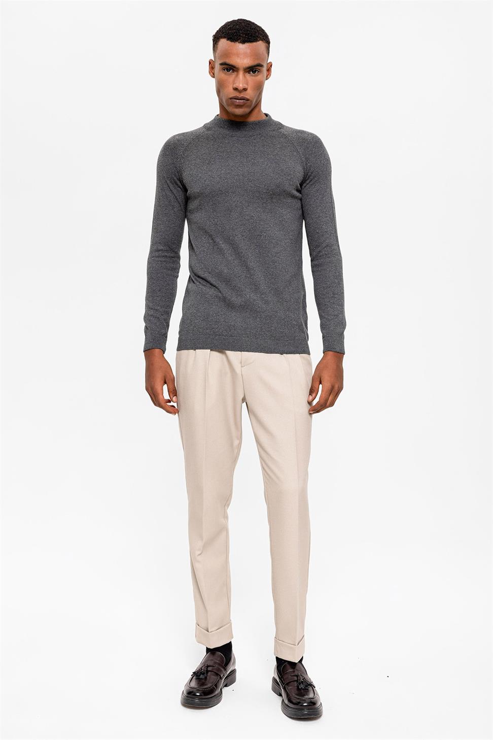 Antioch Füme Yarım Boğazlı Erkek Triko