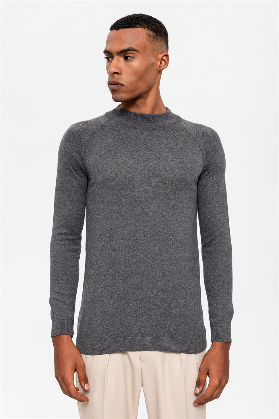 Antioch Füme Yarım Boğazlı Erkek Triko