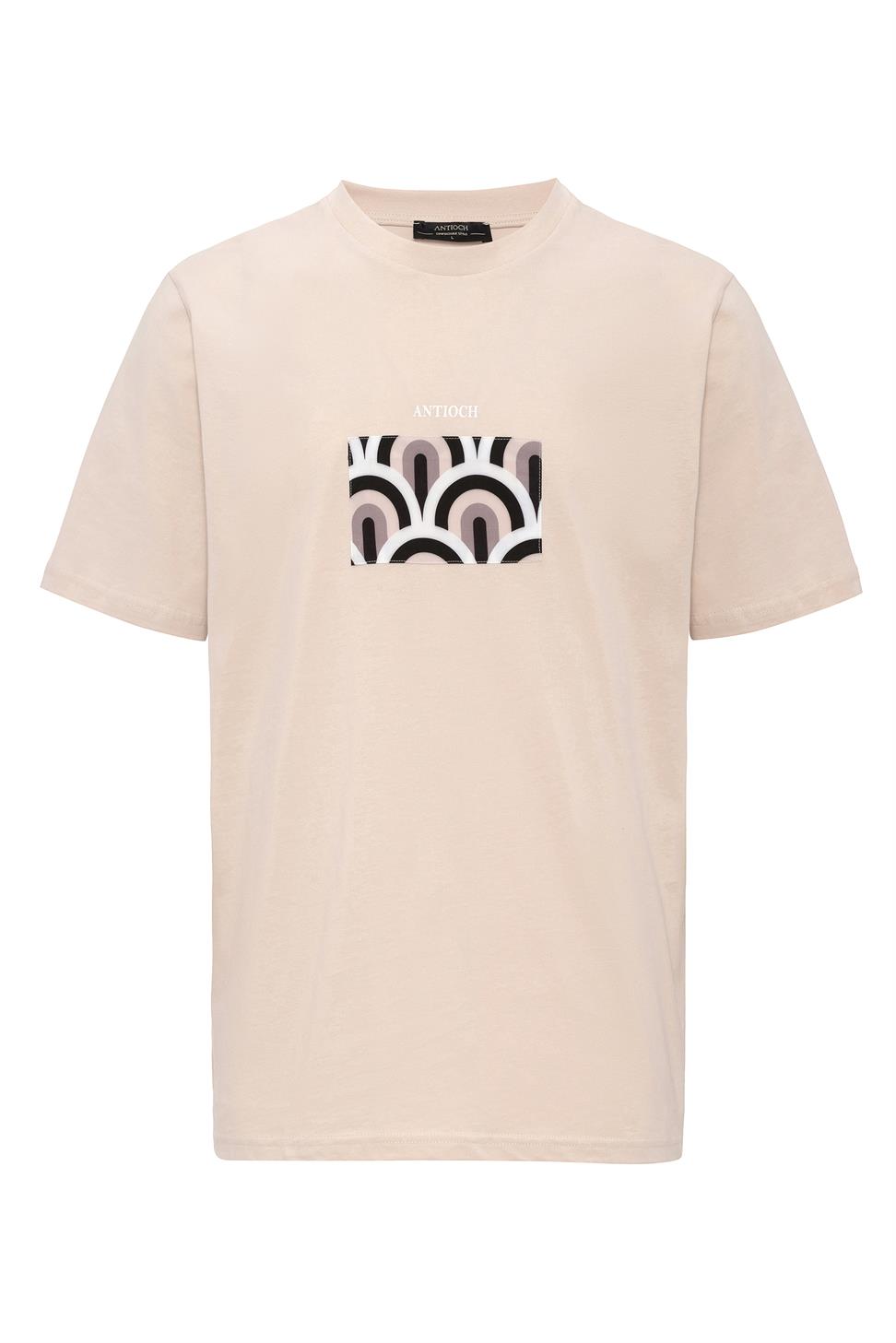 تي شيرت رجالي بطباعة عادية على الصدر