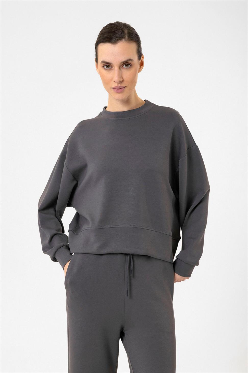 Antioch Gri Kadın İspanyol Paça Eşofman Takım