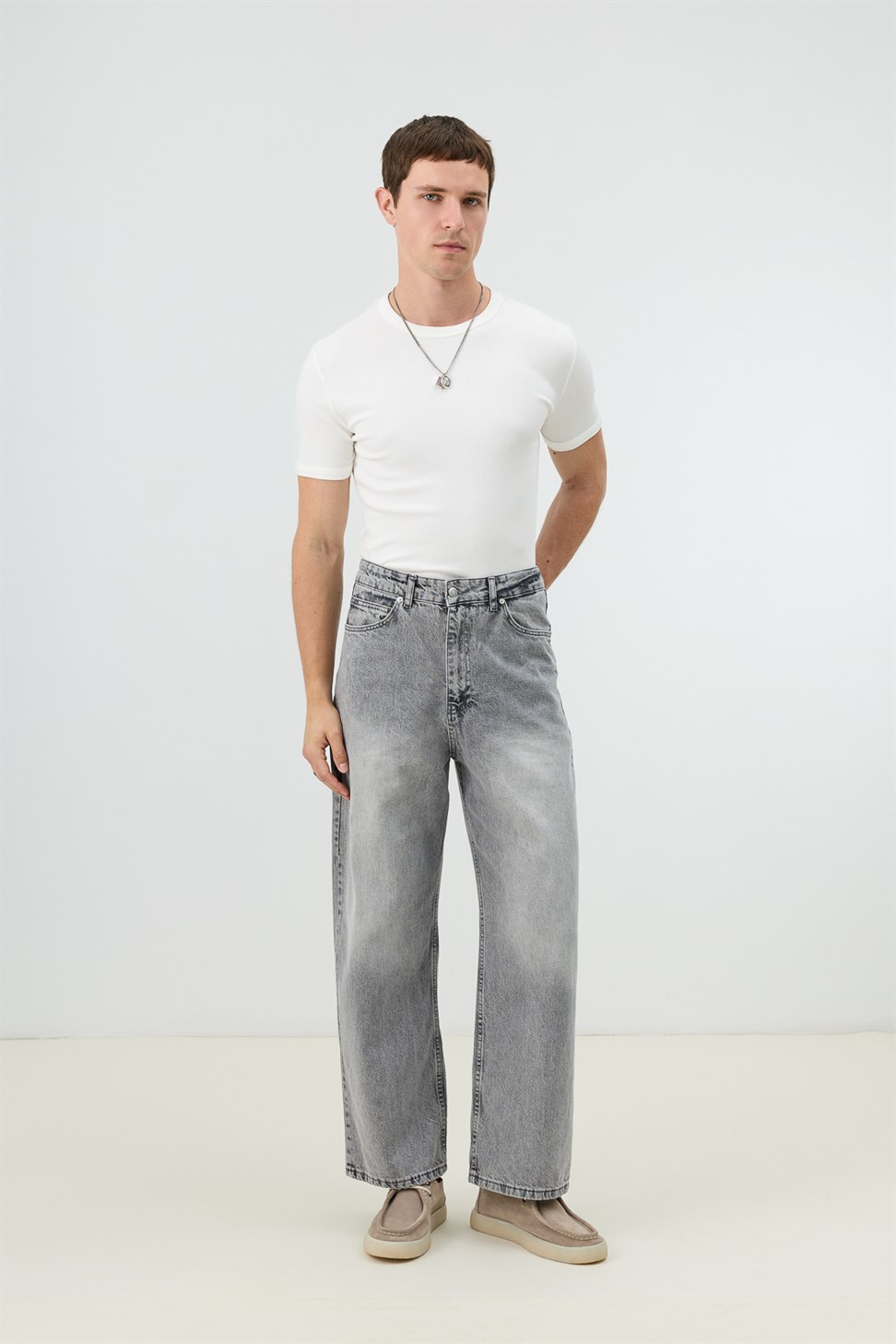 Antioch Gri Relax Fit Erkek Jean
