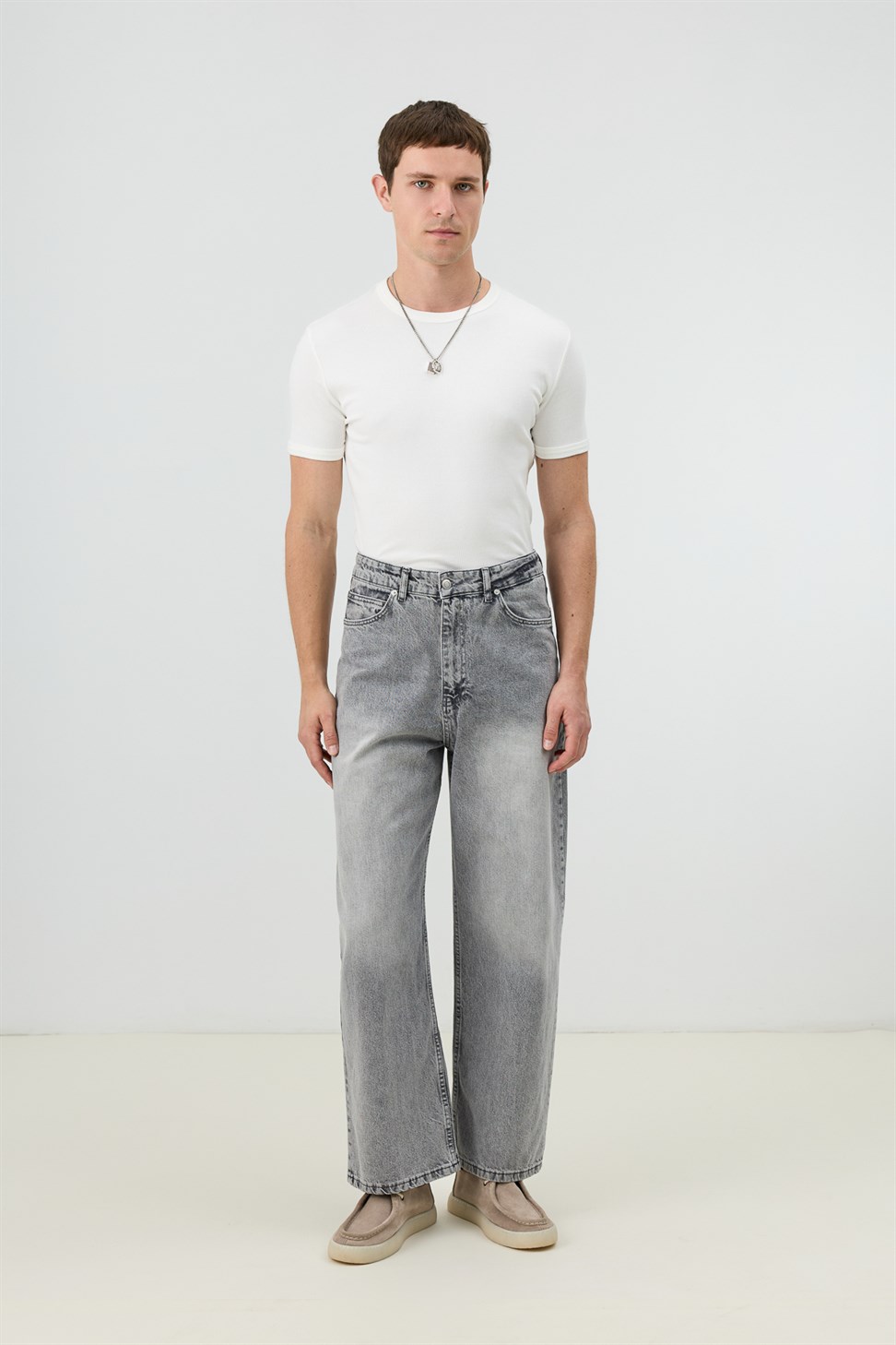 Antioch Gri Relax Fit Erkek Jean