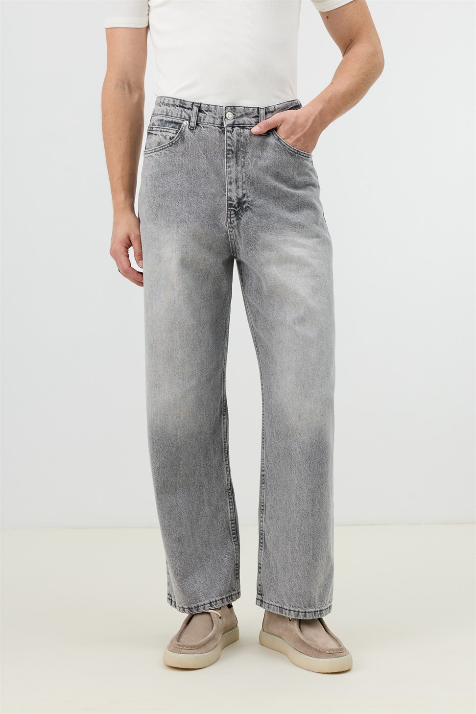 Antioch Gri Relax Fit Erkek Jean