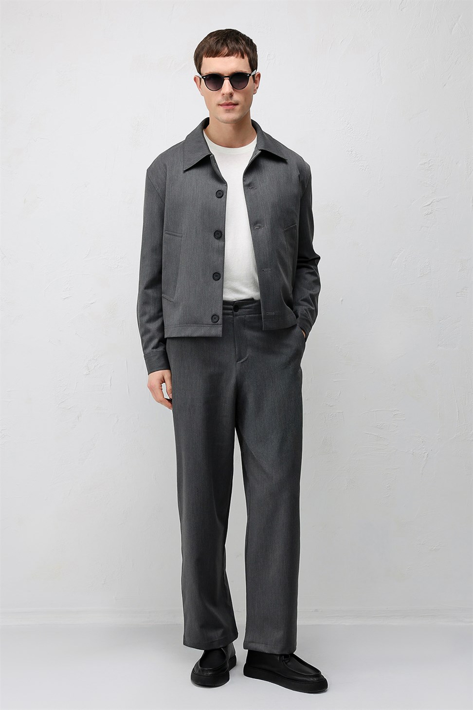 Antioch Gri Relaxed Fit Erkek Pantolon