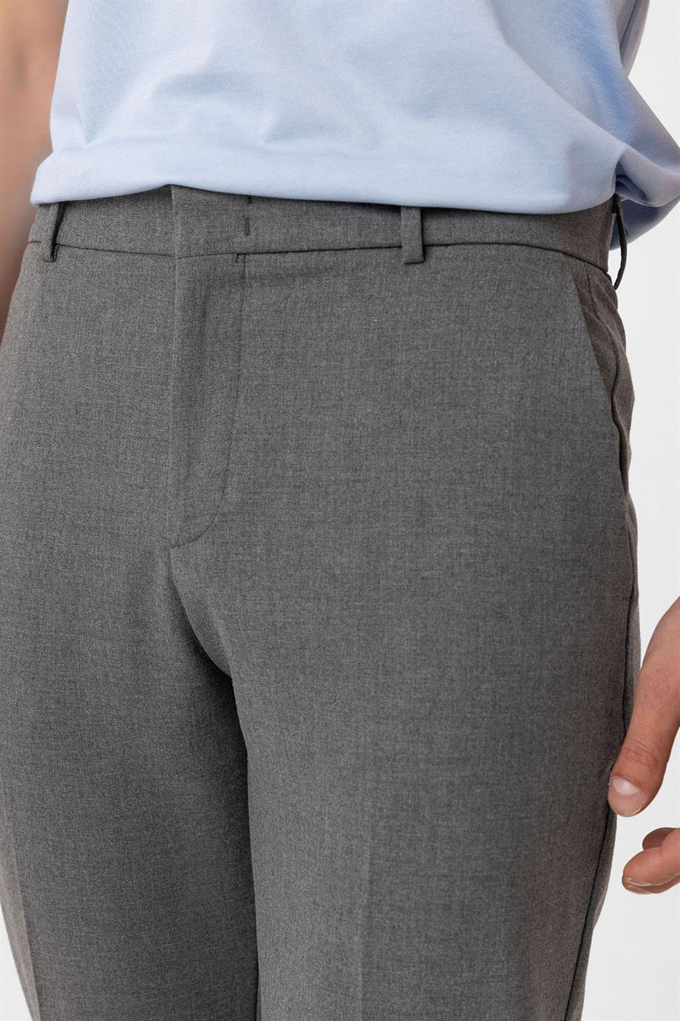 Antioch Gri Slim Fit Comfort Erkek Pantolon