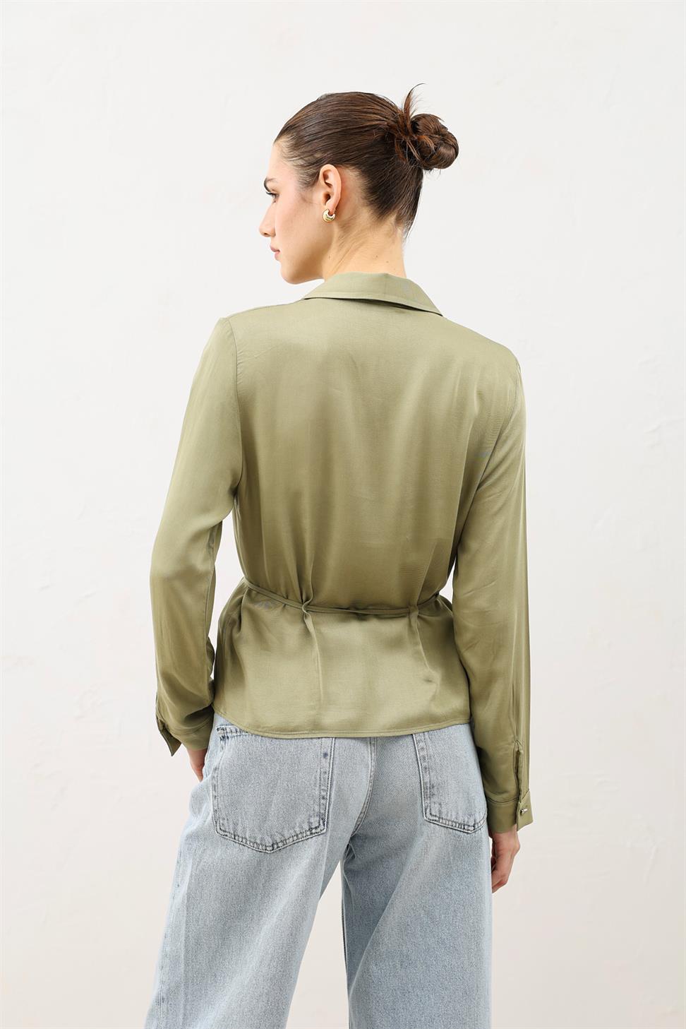 Womens Shirt with a Tie-Front