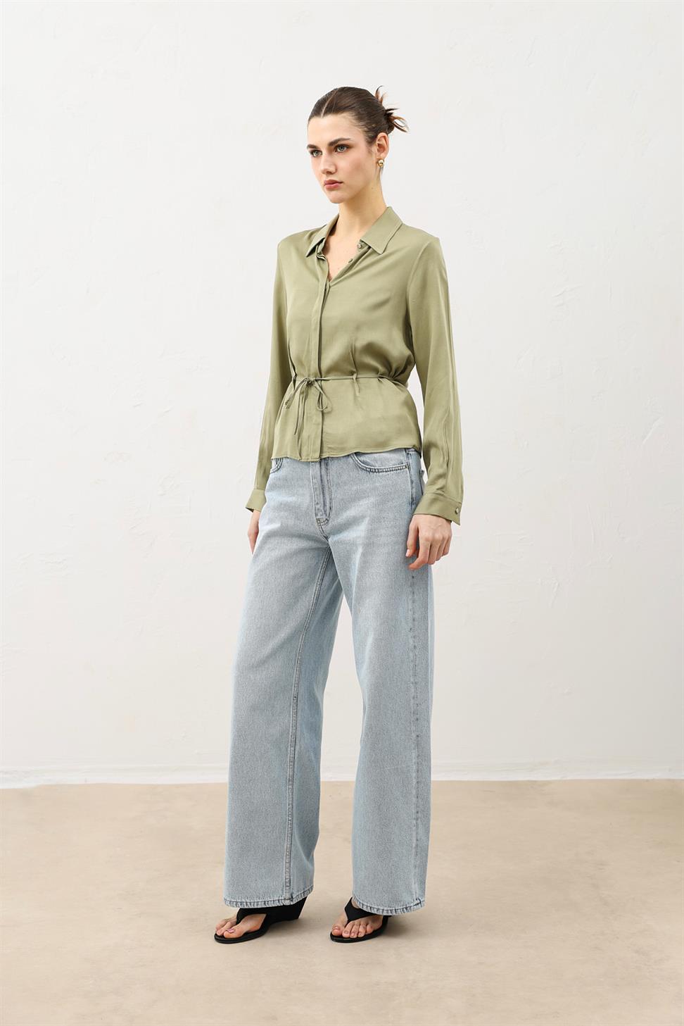 Womens Shirt with a Tie-Front