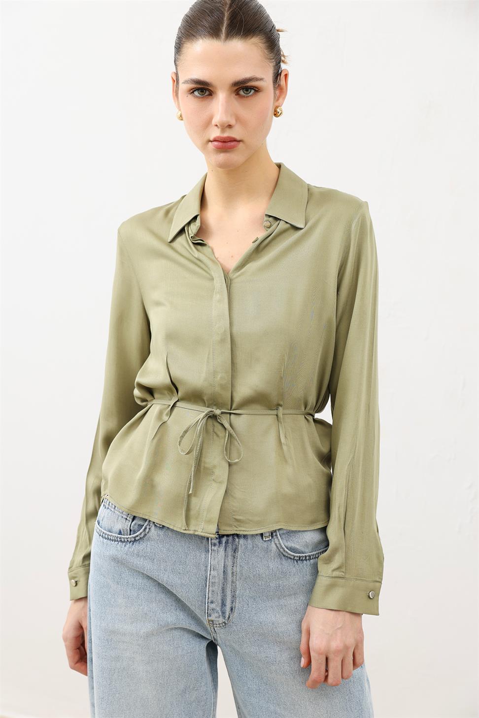Womens Shirt with a Tie-Front