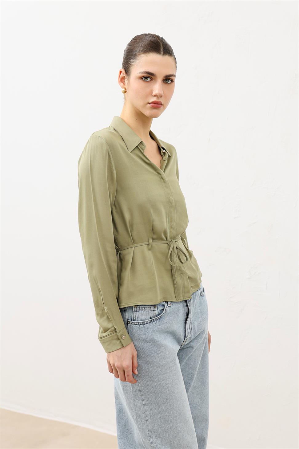 Womens Shirt with a Tie-Front