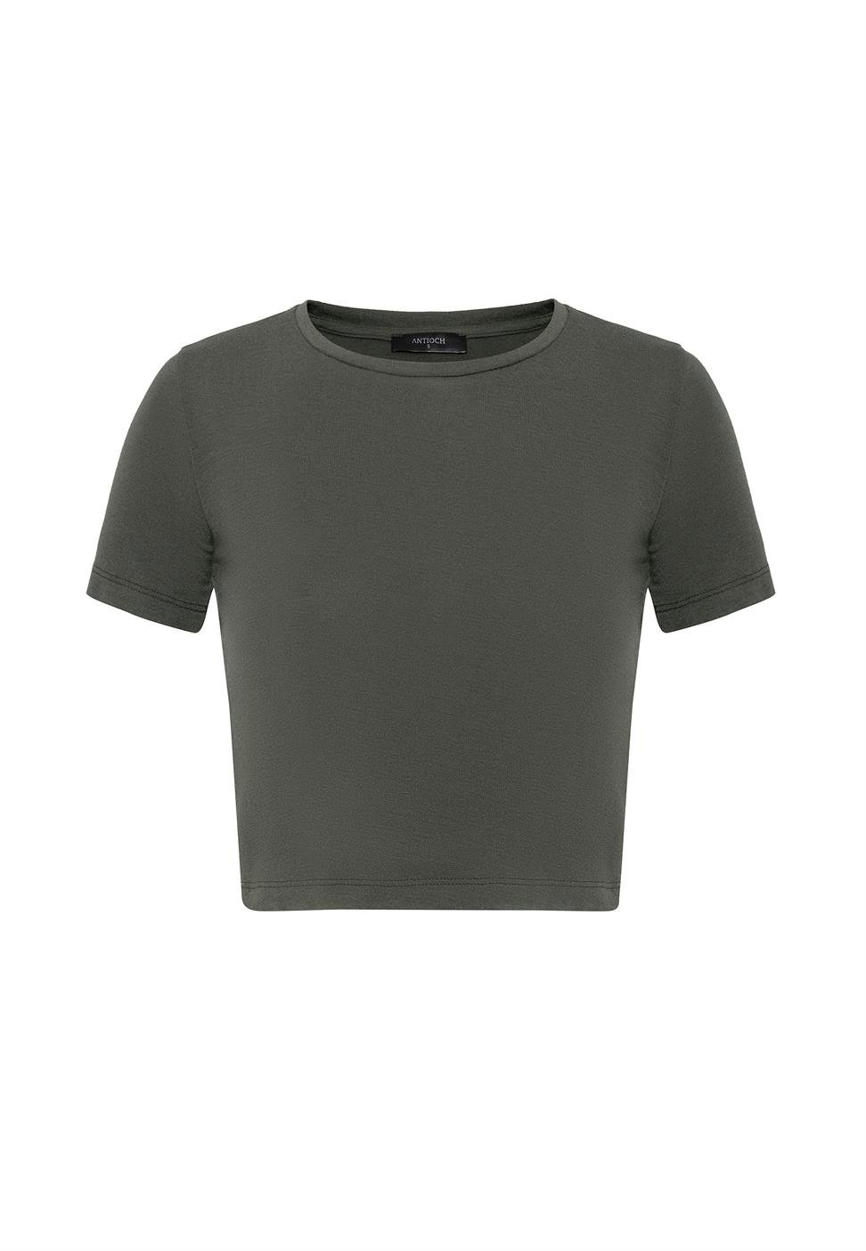 Antioch Haki Crop Kadın T-Shirt