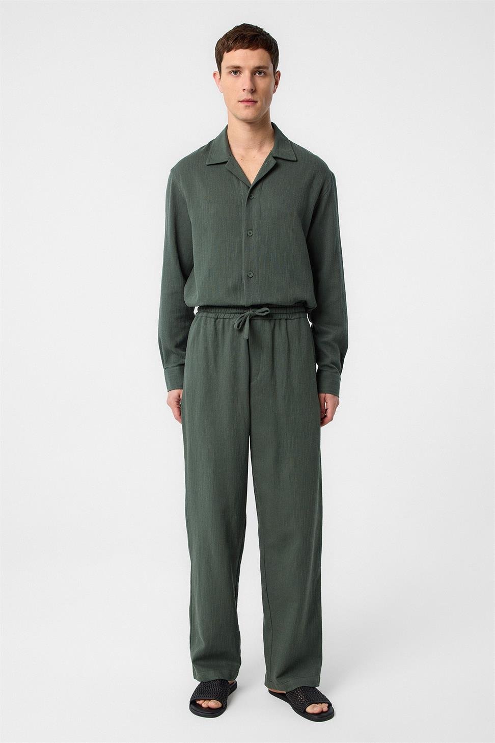 Antioch Haki Dokulu Erkek Pantolon