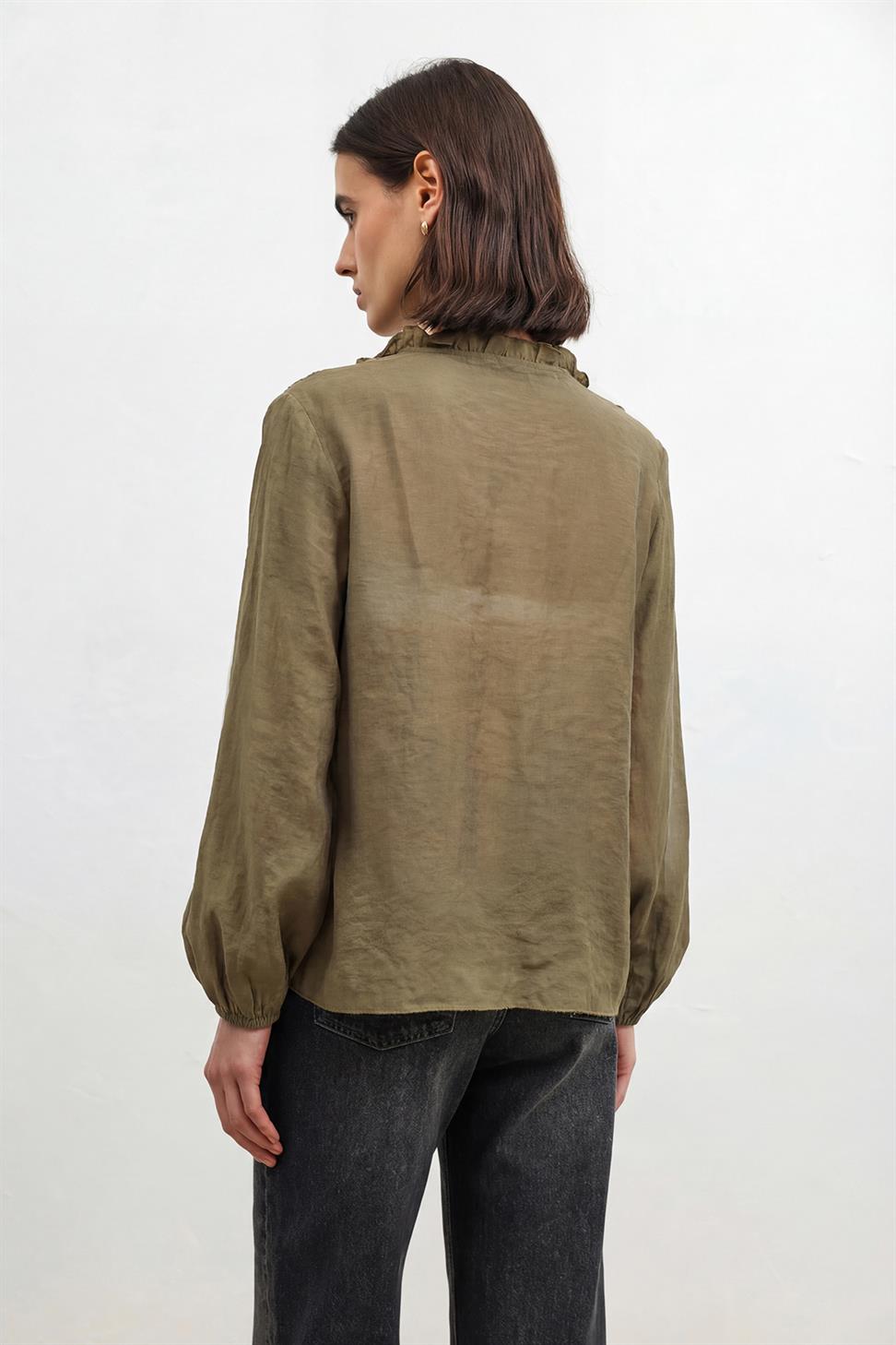 Womens Ruffled Blouse