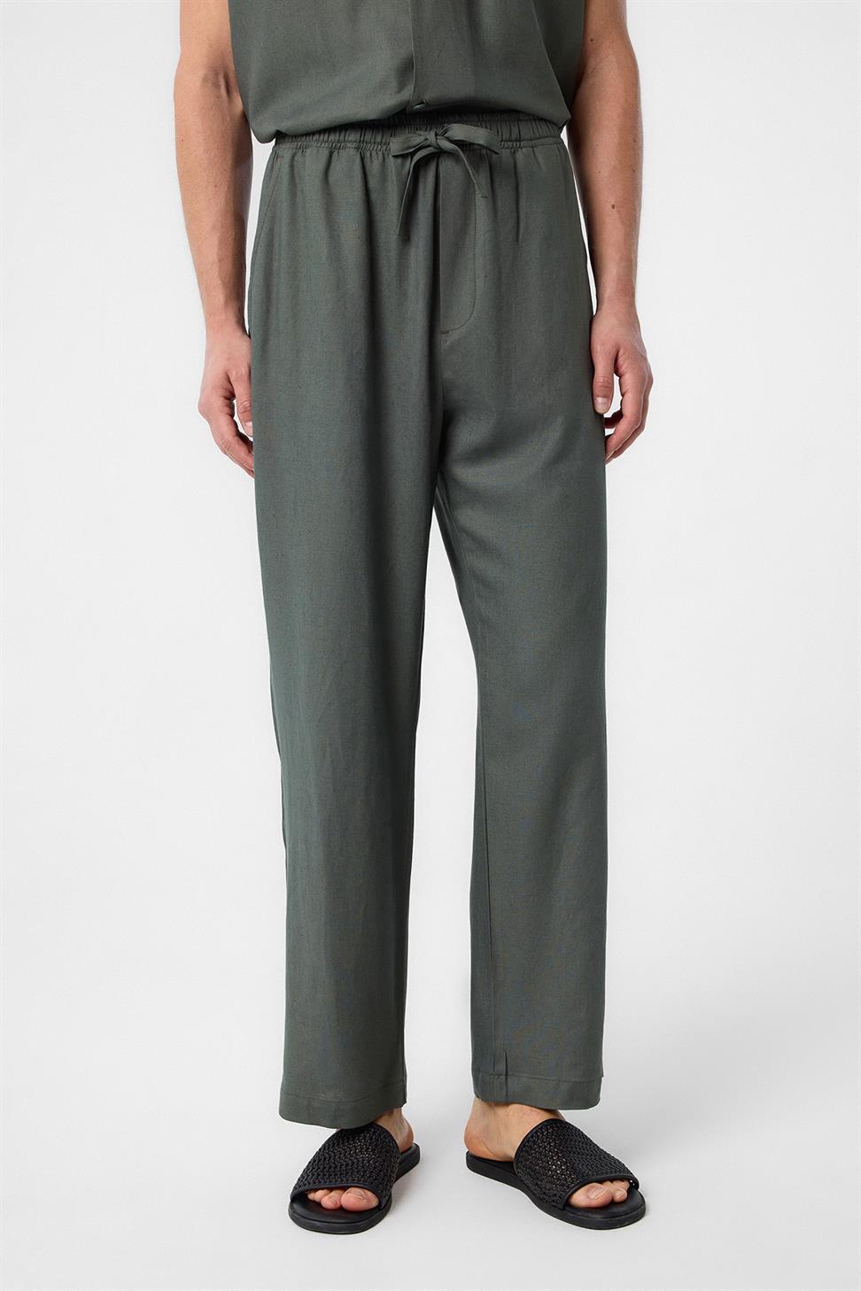 Mens Linen Blend Jogger Pants