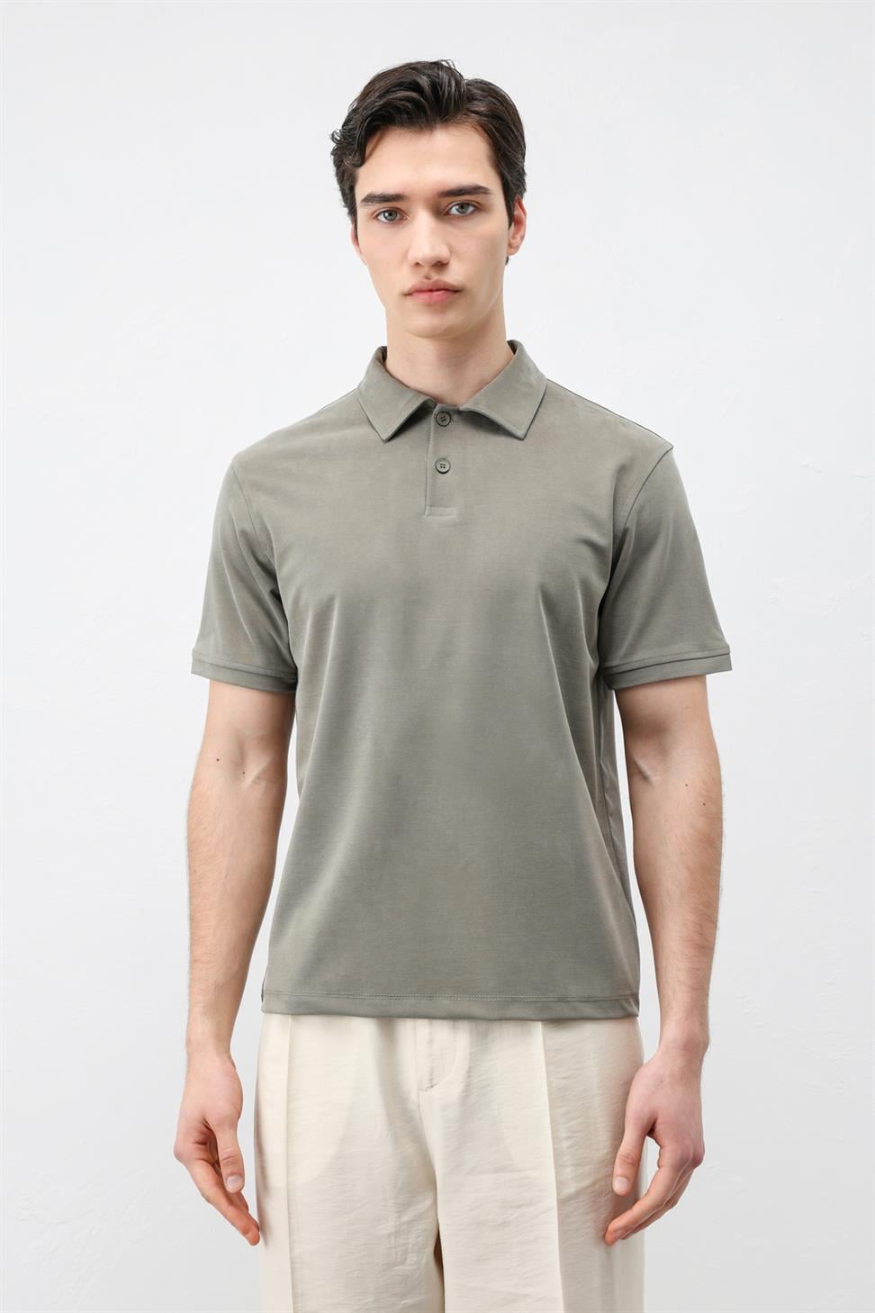 Mens Lyocell-Blend Polo Shirt