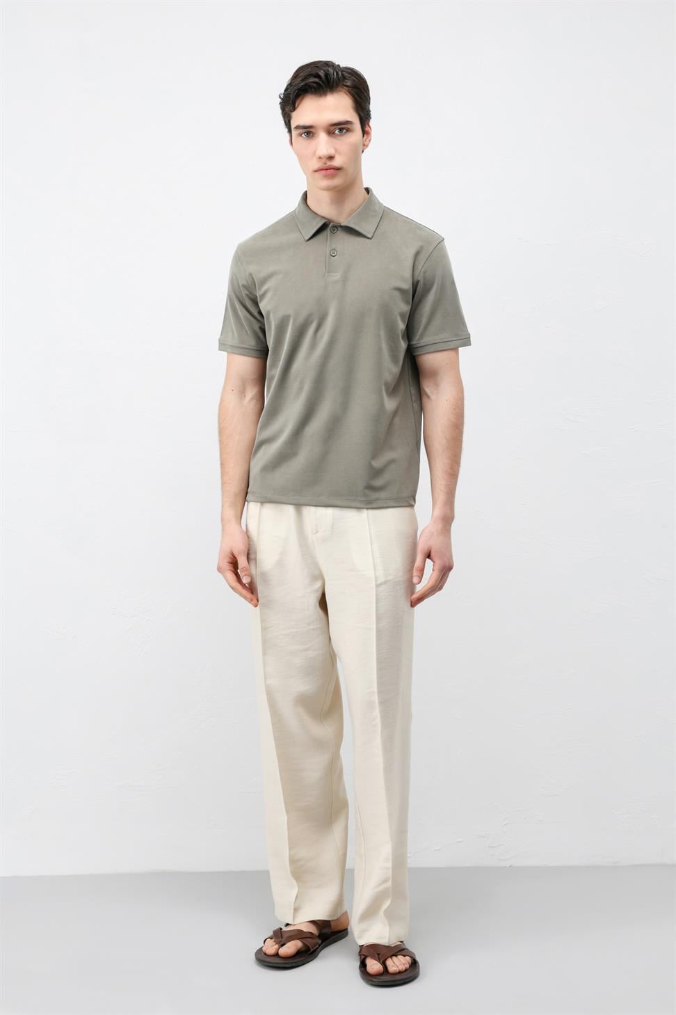 Mens Lyocell-Blend Polo Shirt