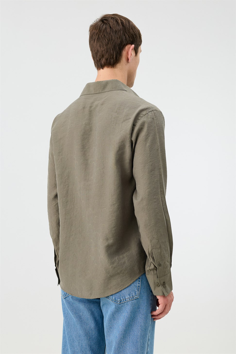 Mens Patterned Shirt with Modal Blend