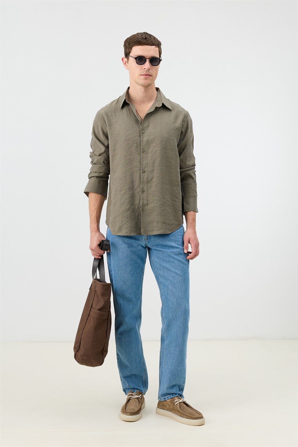 Mens Patterned Shirt with Modal Blend