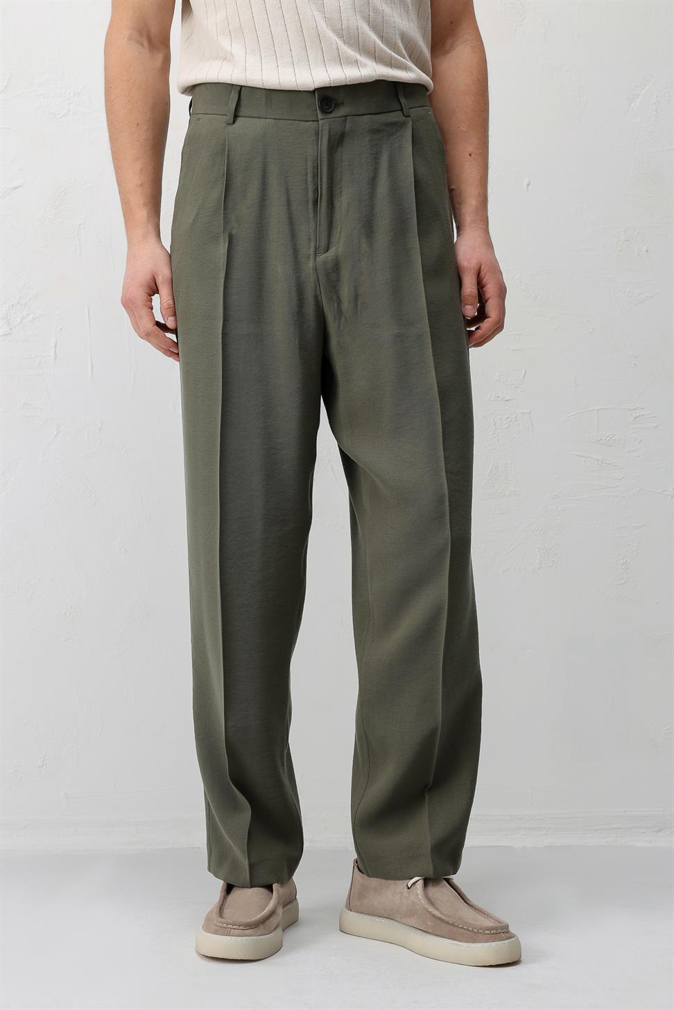 Antioch Haki Modal Kumaş Erkek Pantolon