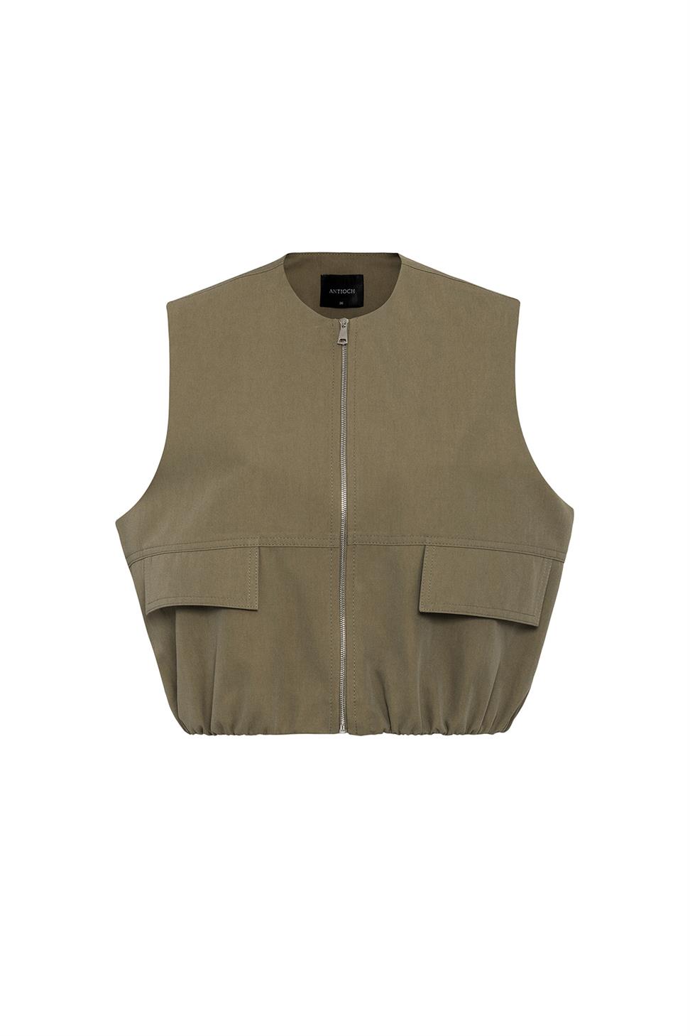 Antioch Haki Oversize Kadın Yelek