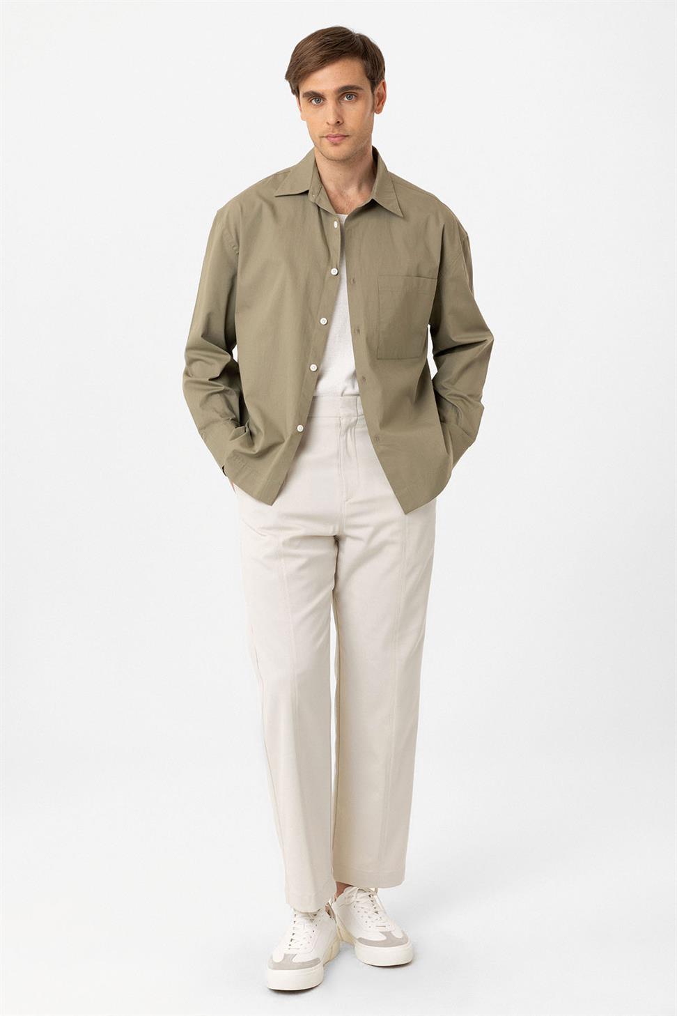 قميص قطني مريح للرجال