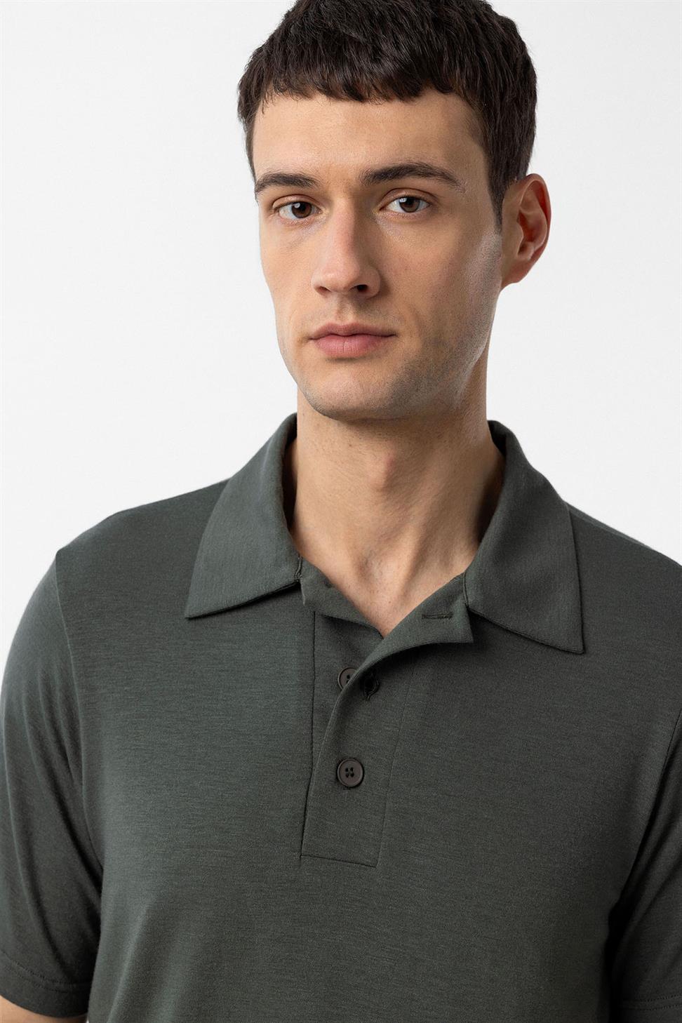 Antioch Haki Regular Fit Polo Yaka Erkek T-Shirt