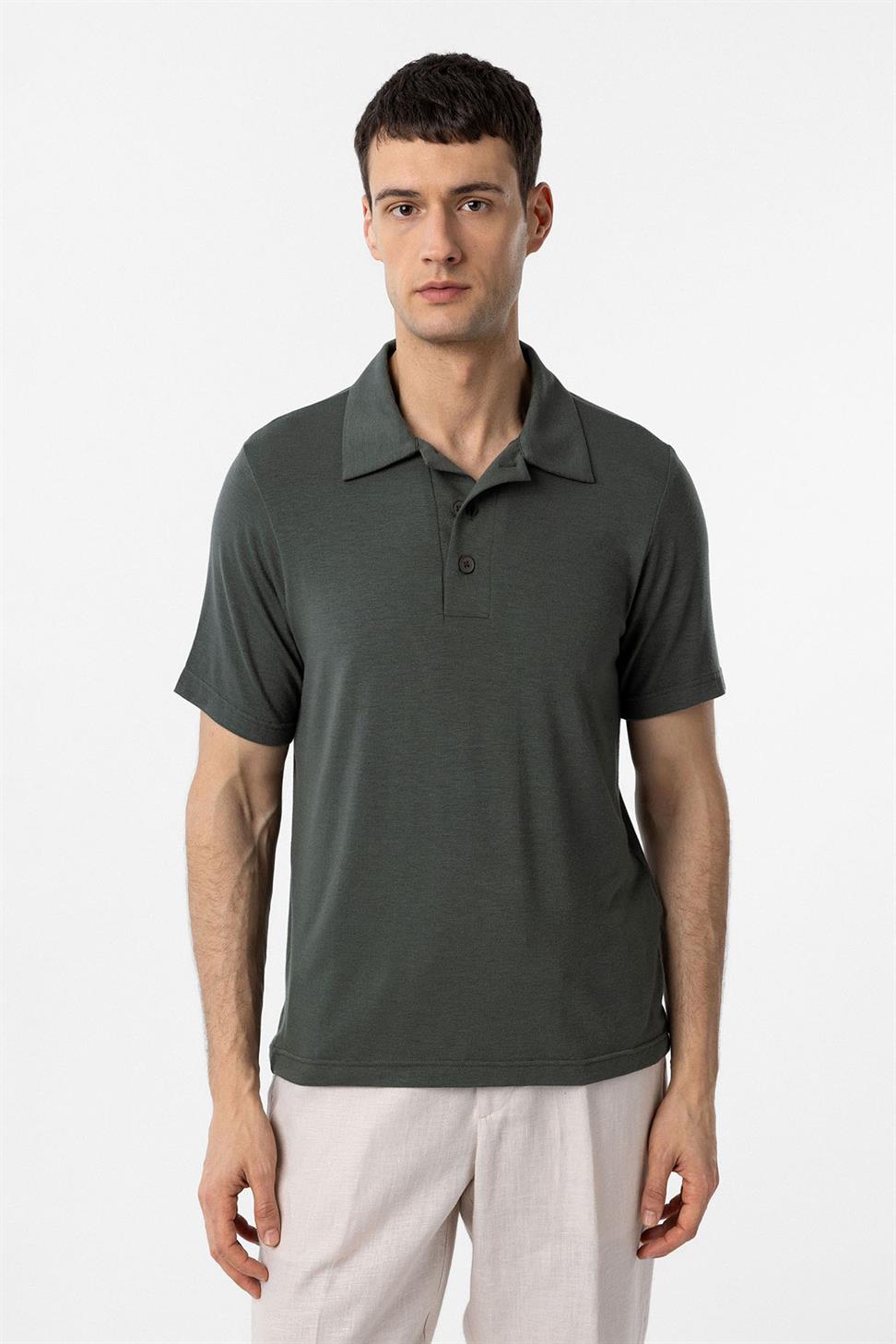 Antioch Haki Regular Fit Polo Yaka Erkek T-Shirt