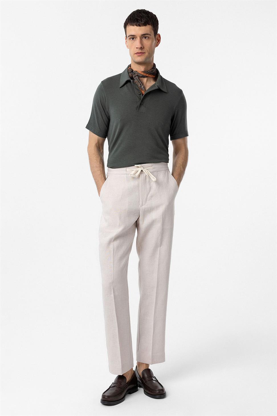 Antioch Haki Regular Fit Polo Yaka Erkek T-Shirt