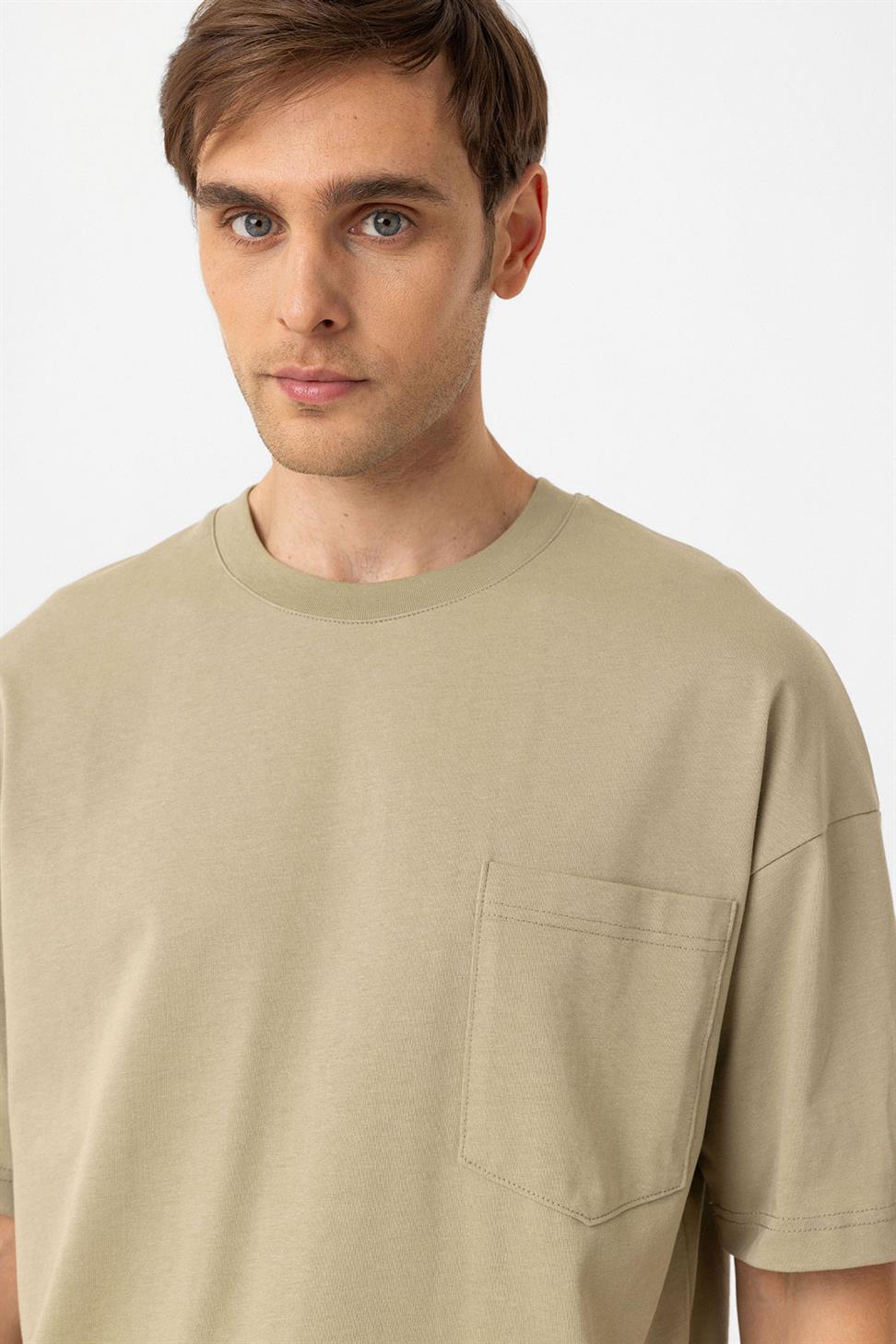 Antioch Haki Relaxed Basic Erkek T-Shirt