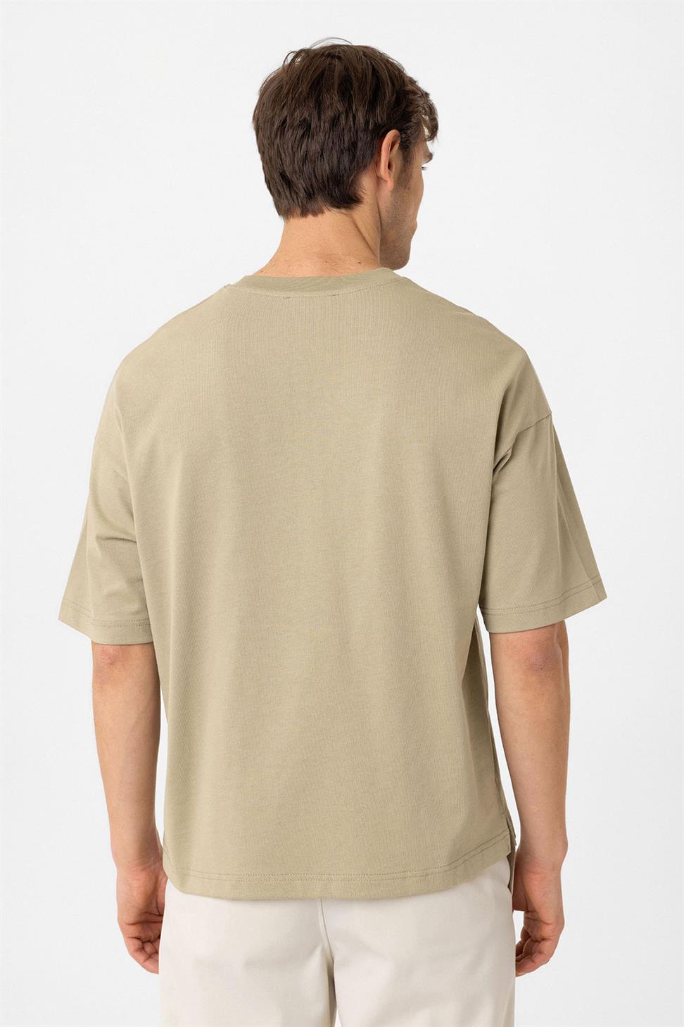 Antioch Haki Relaxed Basic Erkek T-Shirt