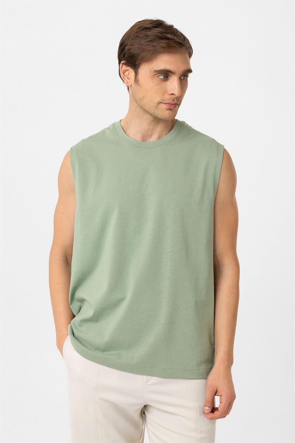 Antioch Haki Relaxed Fit Erkek Kolsuz T-Shirt