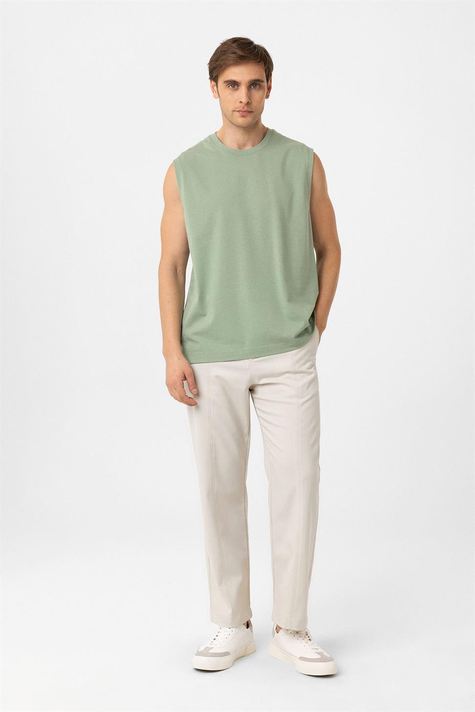 Antioch Haki Relaxed Fit Erkek Kolsuz T-Shirt