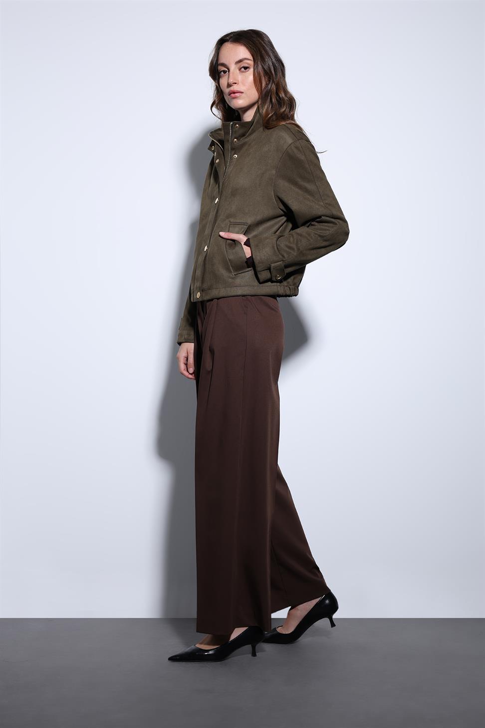 Antioch Haki Süet Bomber Ceket