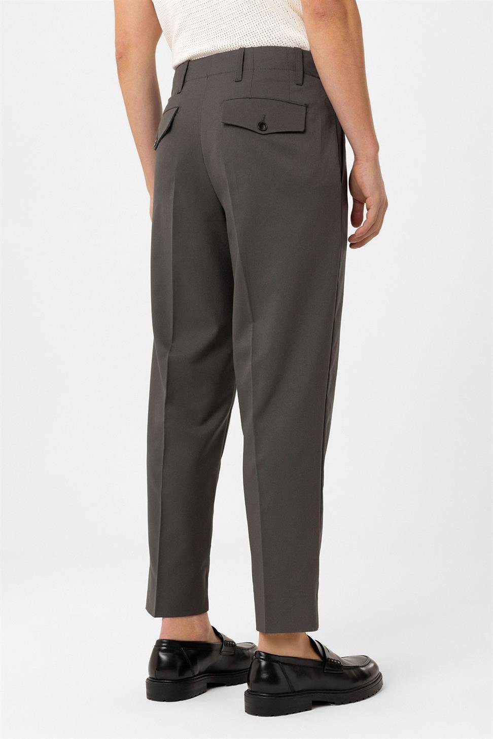 Antioch Haki Yüksek Bel Straight Fit Erkek Pantolon