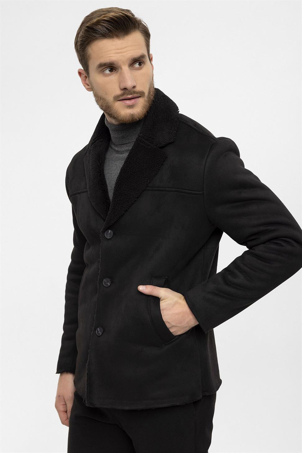 معطف جلد الغنم للرجال