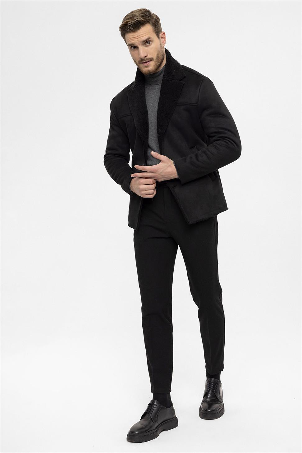 معطف جلد الغنم للرجال