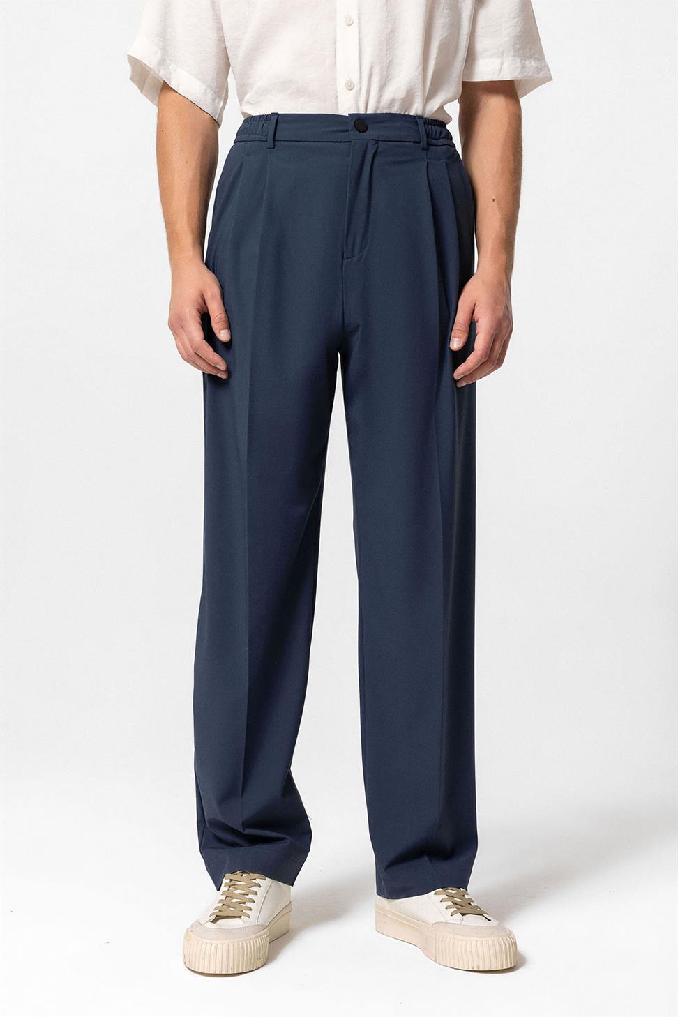 مرونة الخصر ارتفاع الخصر السراويل الرجال مطوي