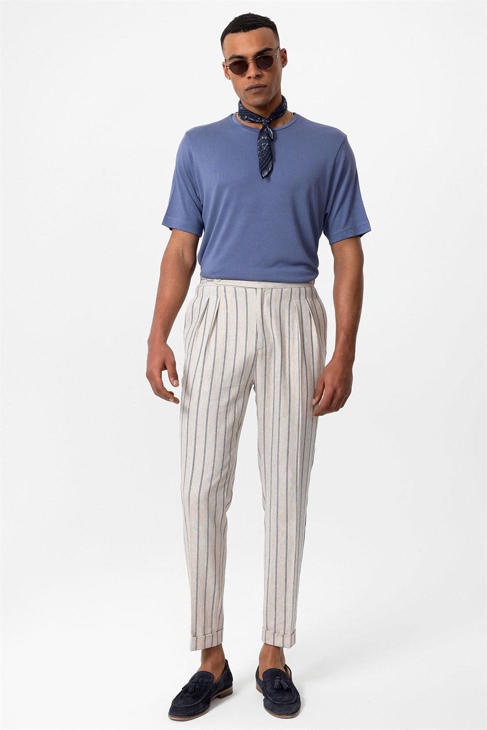 Antioch İndigo Bisiklet Yaka Regular Fit Erkek T-Shirt