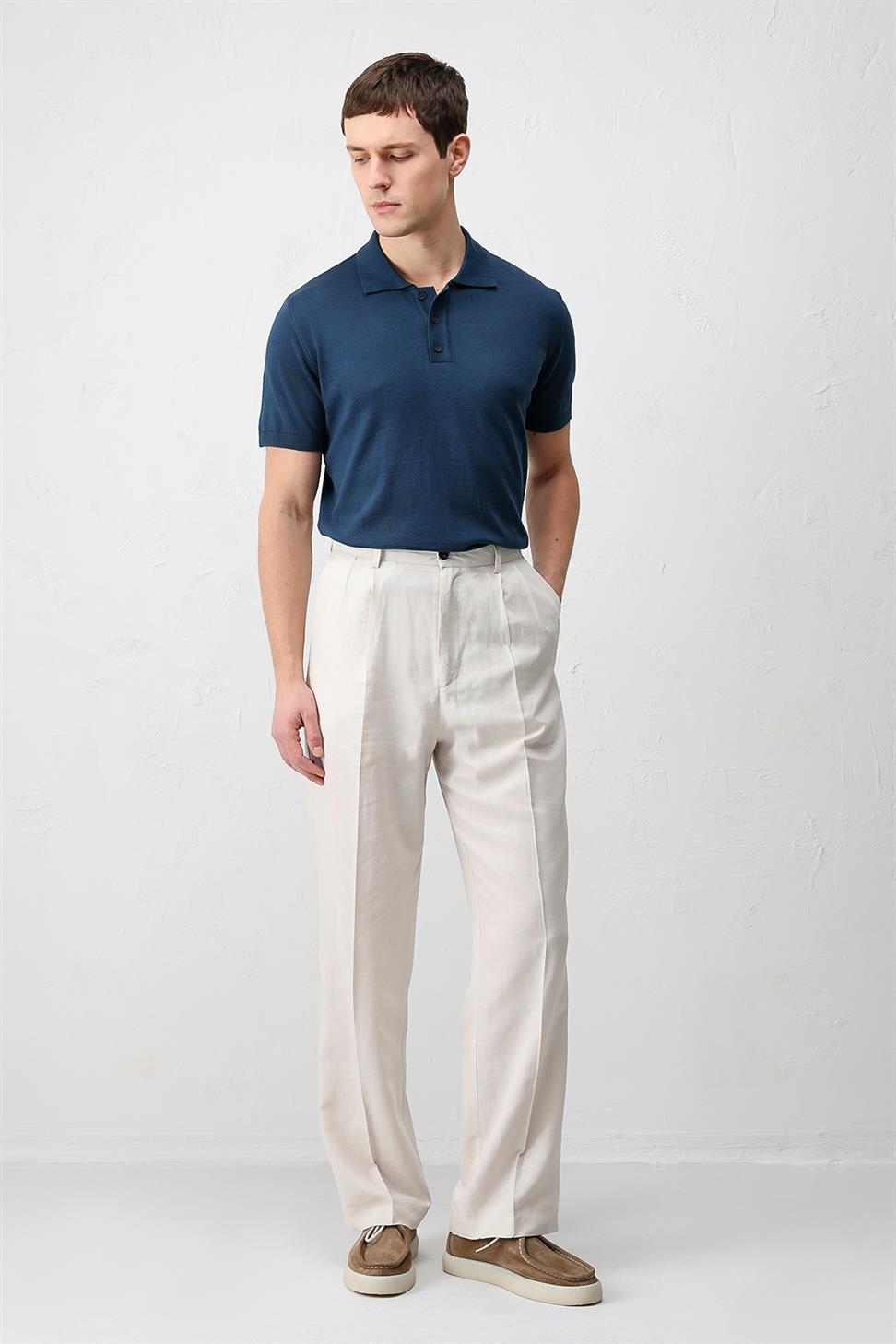 Comfort Slim Polo Neck Mens Knit T-Shirt