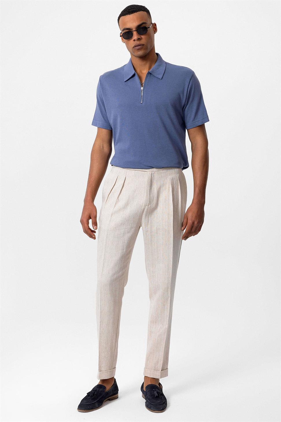 تي شيرت بولو بسحاب للرجال