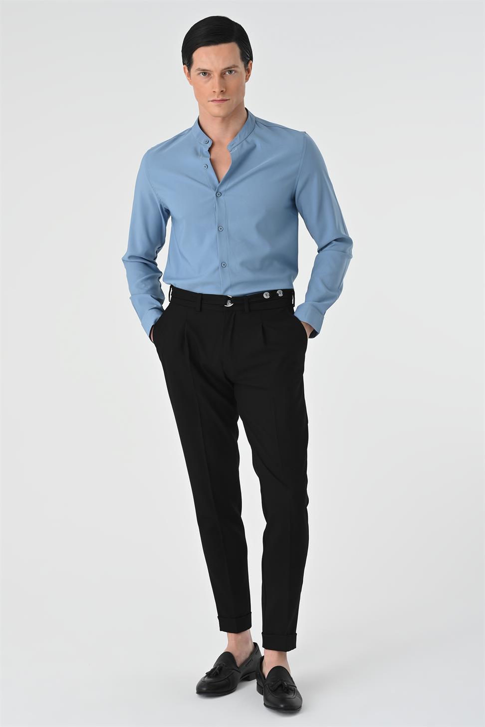 Antioch İndigo Regular Fit Hakim Yaka Erkek Gömlek