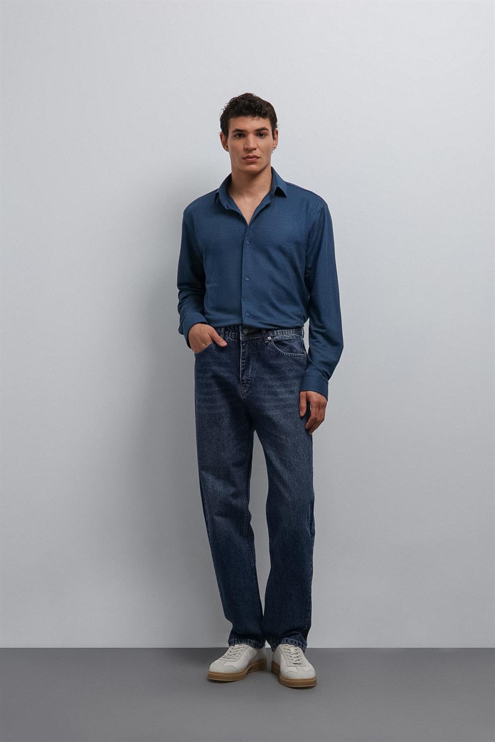 Antioch İndigo Relax Fit Erkek Gömlek