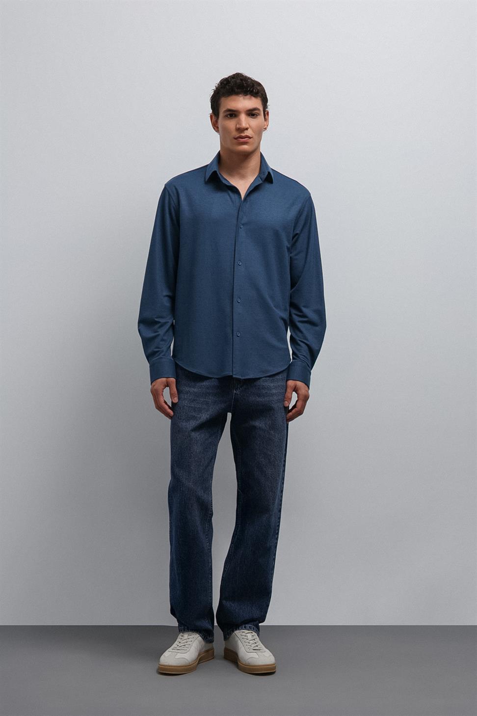 Antioch İndigo Relax Fit Erkek Gömlek