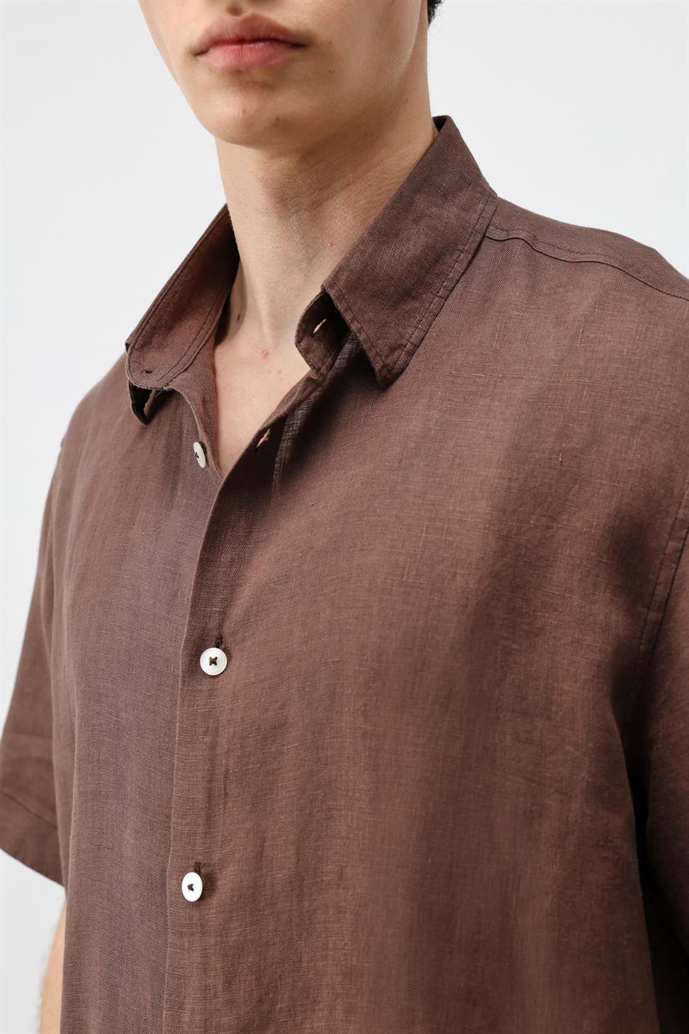100% Linen Relaxed Mens Shirt